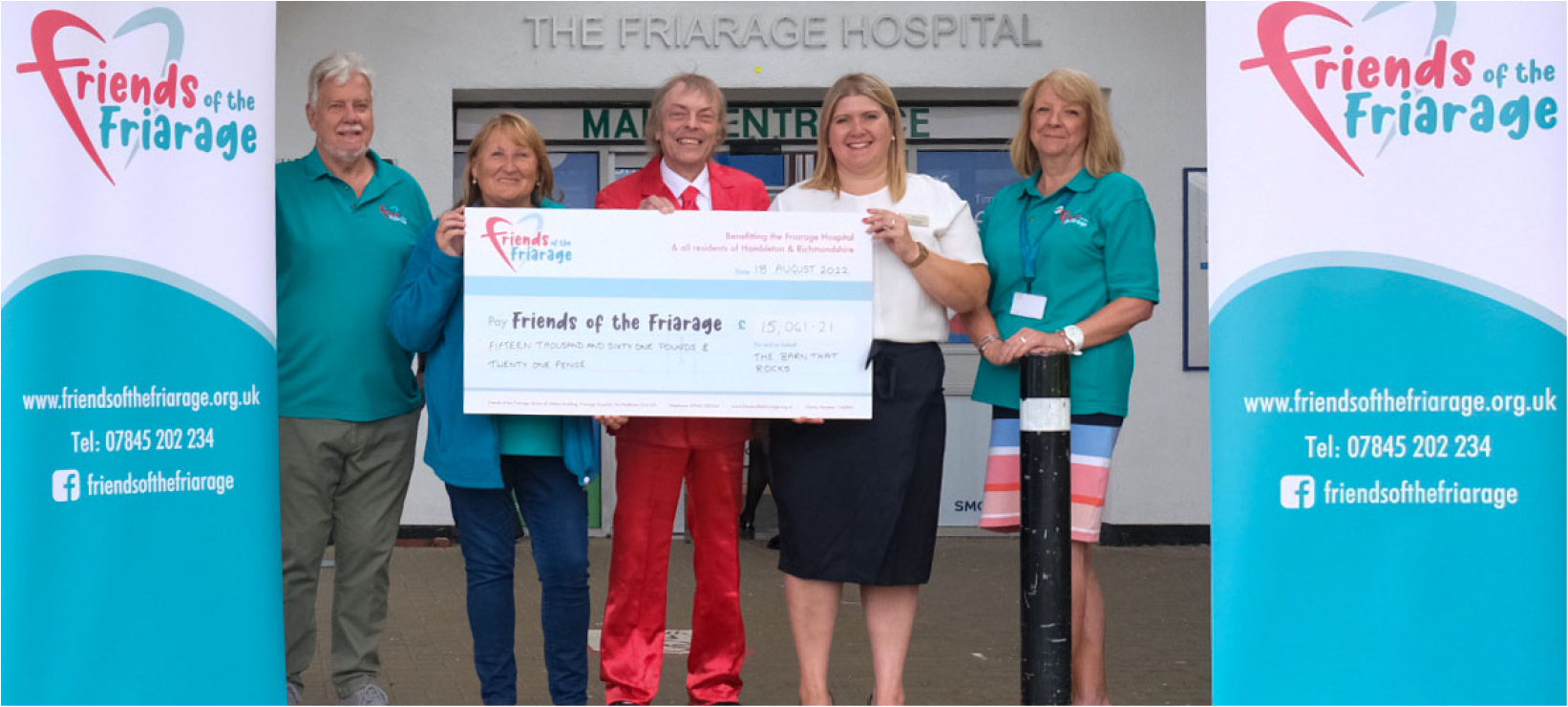 Friends of the Friarage Big Cheque The Barn That Rocks